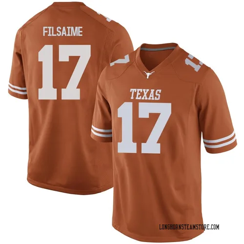 Men's Nike Xavier Filsaime Texas Longhorns Replica Orange Mens Football College Jersey