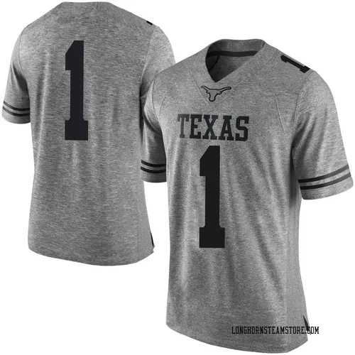 Men's Nike Xavier Worthy Texas Longhorns Limited Gray Mens Football College Jersey