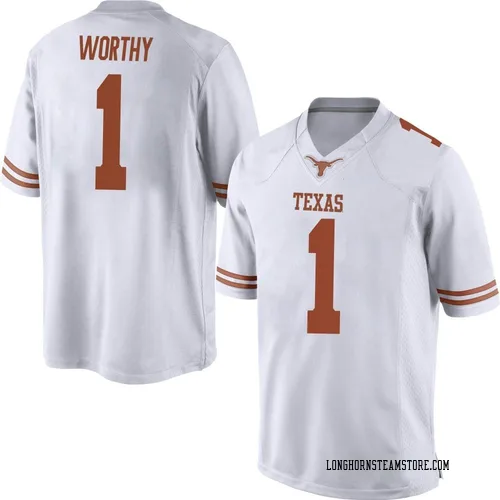 Men's Nike Xavier Worthy Texas Longhorns Replica White Mens Football College Jersey