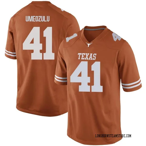 Men's Nike Ziky Umeozulu Texas Longhorns Replica Orange Mens Football College Jersey