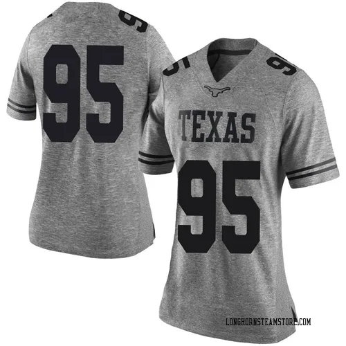 Women's Nike Alfred Collins Texas Longhorns Limited Gray Women Football College Jersey
