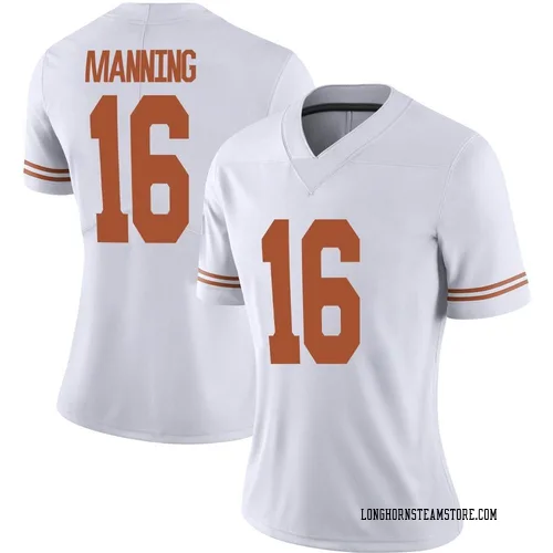 Women's Nike Arch Manning Texas Longhorns Limited White Alternate Football Jersey