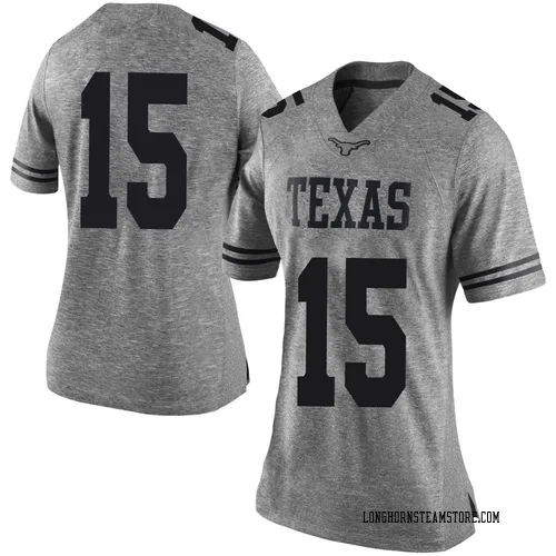 Women's Nike Bill Norton Texas Longhorns Limited Gray Women Football College Jersey
