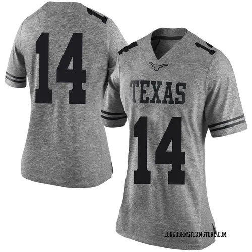 Women's Nike Brad Spence Texas Longhorns Limited Gray Women Football College Jersey