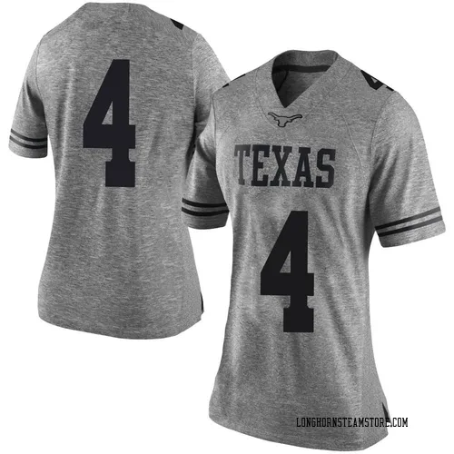 Women's Nike CJ Baxter Texas Longhorns Limited Gray Women Football College Jersey