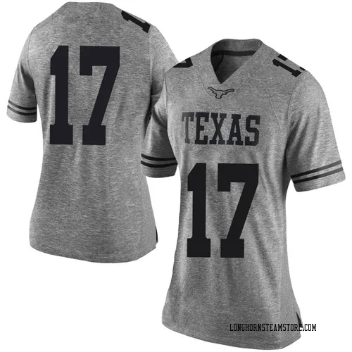 Women's Nike Cameron Dicker Texas Longhorns Limited Gray Women Football College Jersey