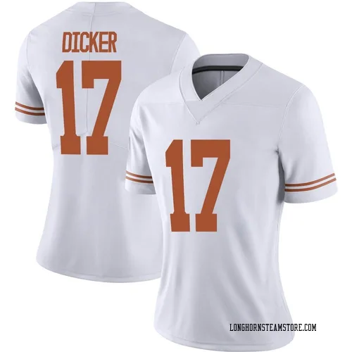 Women's Nike Cameron Dicker Texas Longhorns Limited White Alternate Football Jersey