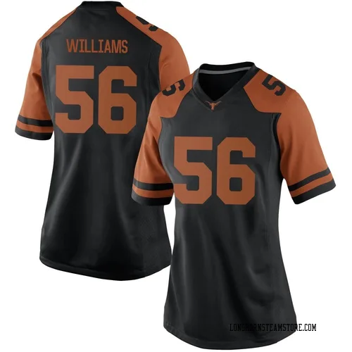 Women's Nike Cameron Williams Texas Longhorns Game Black Women Football College Jersey
