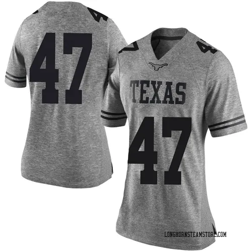 Women's Nike Charles Feris Texas Longhorns Limited Gray Women Football College Jersey