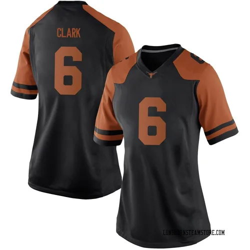 Women's Nike Christian Clark Texas Longhorns Replica Black Women Football College Jersey