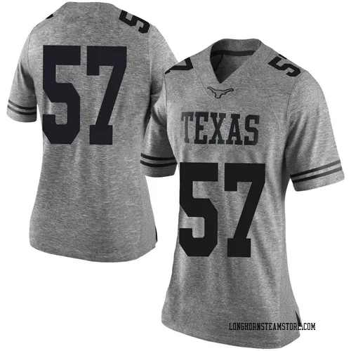 Women's Nike Christian Rizzi Texas Longhorns Limited Gray Women Football College Jersey