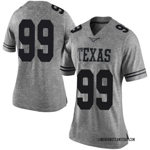 Women's Nike Cole Brevard Texas Longhorns Limited Gray Women Football College Jersey