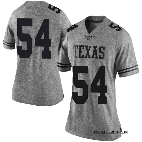 Women's Nike Cole Hutson Texas Longhorns Limited Gray Women Football College Jersey
