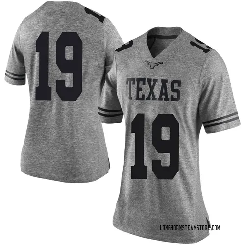Women's Nike Cole Lourd Texas Longhorns Limited Gray Women Football College Jersey