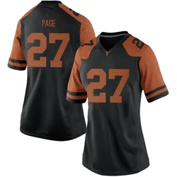 Women's Nike Colin Page Texas Longhorns Replica Black Women Football College Jersey