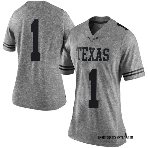 Women's Nike Colin Simmons Texas Longhorns Limited Gray Women Football College Jersey