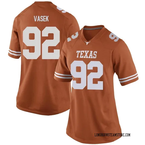Women's Nike Colton Vasek Texas Longhorns Replica Orange Women Football College Jersey