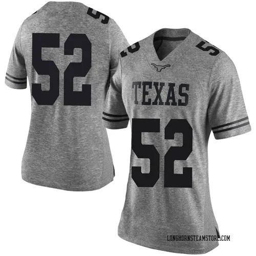 Women's Nike DJ Campbell Texas Longhorns Limited Gray Women Football College Jersey