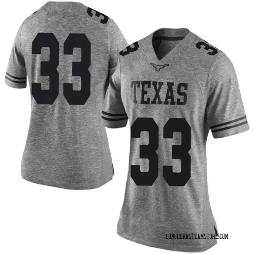 Women's Nike David Gbenda Texas Longhorns Limited Gray Women Football College Jersey