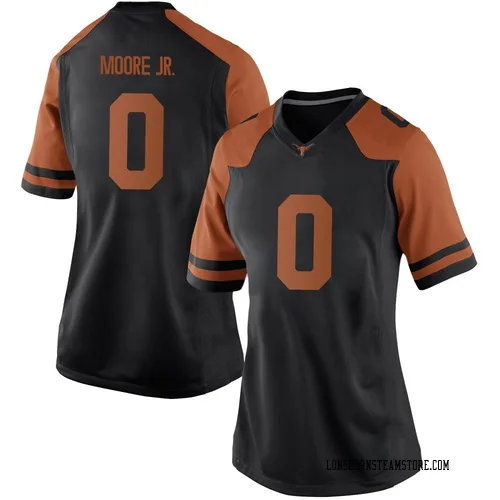 Women's Nike DeAndre Moore Jr. Texas Longhorns Replica Black Women Football College Jersey
