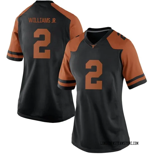 Women's Nike Derek Williams Jr. Texas Longhorns Game Black Women Football College Jersey