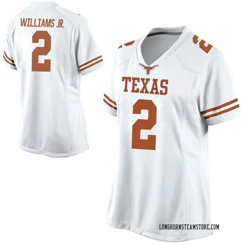 Women's Nike Derek Williams Jr. Texas Longhorns Game White Football College Jersey
