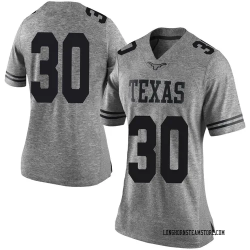 Women's Nike Elijah Barnes Texas Longhorns Limited Gray Women Football College Jersey
