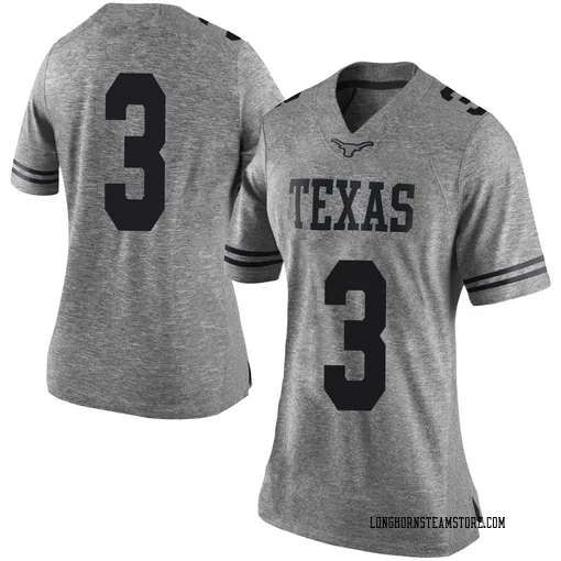 Women's Nike Emmett Mosley V Texas Longhorns Limited Gray Women Football College Jersey