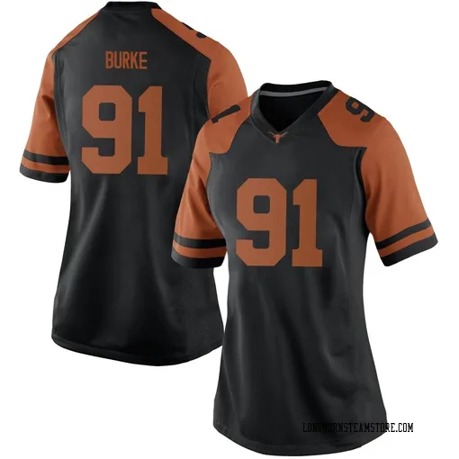 Women's Nike Ethan Burke Texas Longhorns Game Black Women Football College Jersey