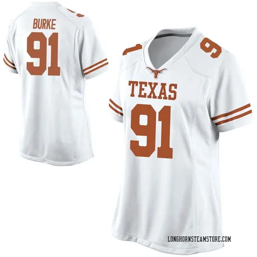 Women's Nike Ethan Burke Texas Longhorns Game White Football College Jersey