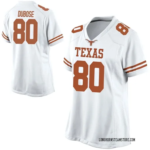 Women's Nike Freddie Dubose Texas Longhorns Game White Football College Jersey