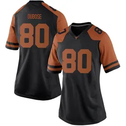 Women's Nike Freddie Dubose Texas Longhorns Replica Black Women Football College Jersey