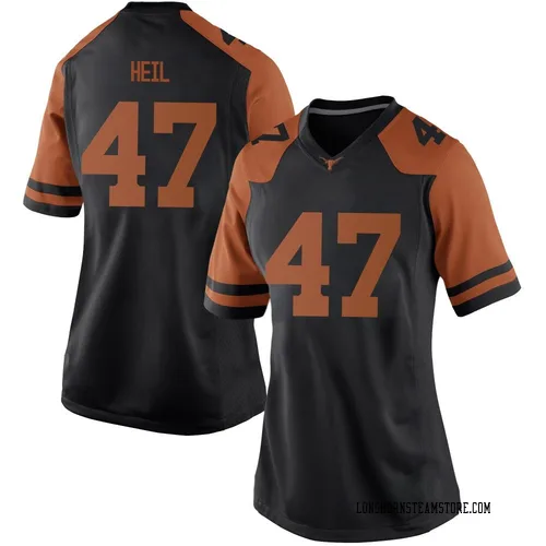 Women's Nike Gehrig Heil Texas Longhorns Game Black Women Football College Jersey