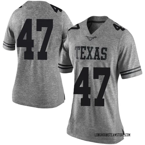 Women's Nike Gehrig Heil Texas Longhorns Limited Gray Women Football College Jersey