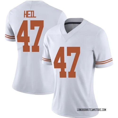 Women's Nike Gehrig Heil Texas Longhorns Limited White Alternate Football Jersey