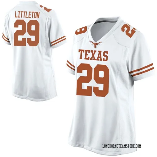 Women's Nike Graceson Littleton Texas Longhorns Game White Football College Jersey