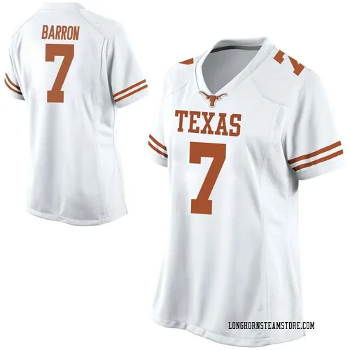Women's Nike Jahdae Barron Texas Longhorns Game White Football College Jersey