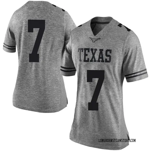 Women's Nike Jahdae Barron Texas Longhorns Limited Gray Women Football College Jersey