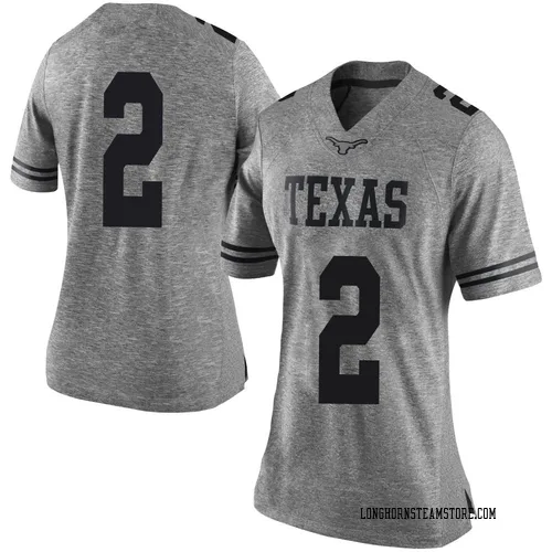 Women's Nike Jaime Ffrench Texas Longhorns Limited Gray Women Football College Jersey