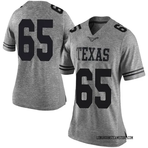 Women's Nike Jake Majors Texas Longhorns Limited Gray Women Football College Jersey