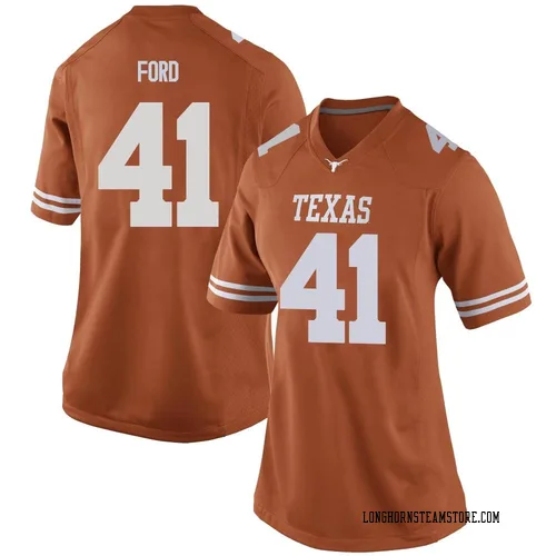 Women's Nike Jaylan Ford Texas Longhorns Game Orange Women Football College Jersey