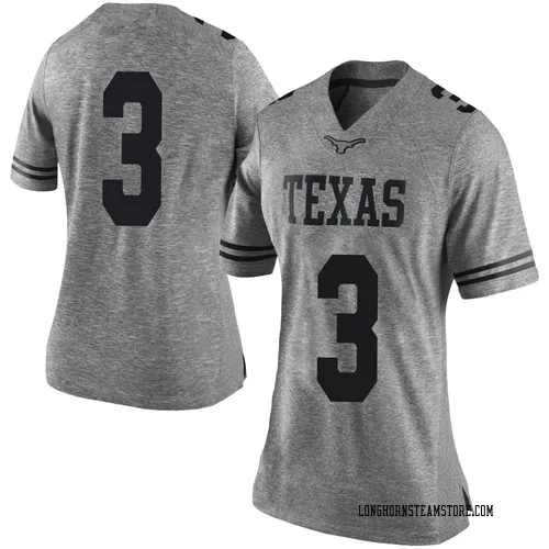 Women's Nike Jaylon Guilbeau Texas Longhorns Limited Gray Women Football College Jersey