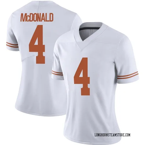 Women's Nike Jelani McDonald Texas Longhorns Limited White Alternate Football Jersey