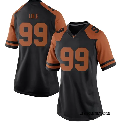 Women's Nike Jermayne Lole Texas Longhorns Game Black Women Football College Jersey