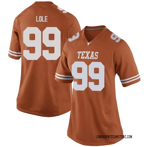 Women's Nike Jermayne Lole Texas Longhorns Game Orange Women Football College Jersey