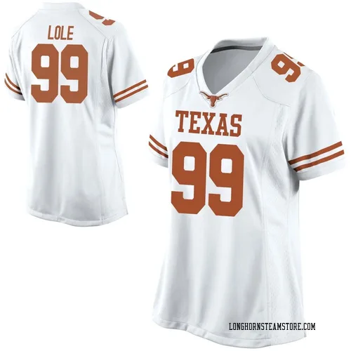 Women's Nike Jermayne Lole Texas Longhorns Replica White Football College Jersey