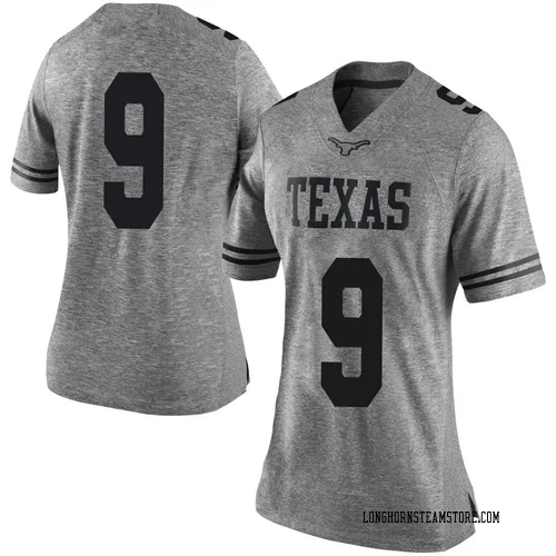 Women's Nike Jerrick Gibson Texas Longhorns Limited Gray Women Football College Jersey