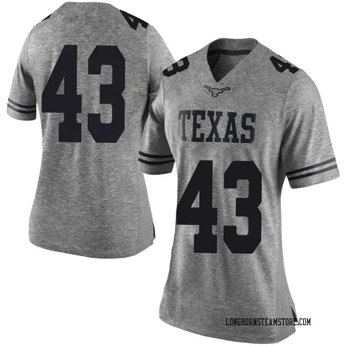 Women's Nike Jett Bush Texas Longhorns Limited Gray Women Football College Jersey