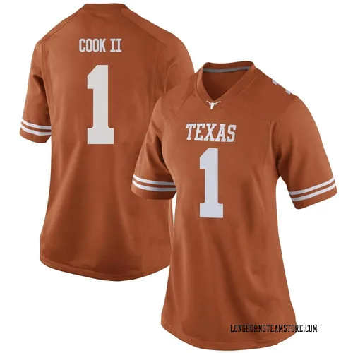 Women's Nike Johntay Cook II Texas Longhorns Replica Orange Women Football College Jersey