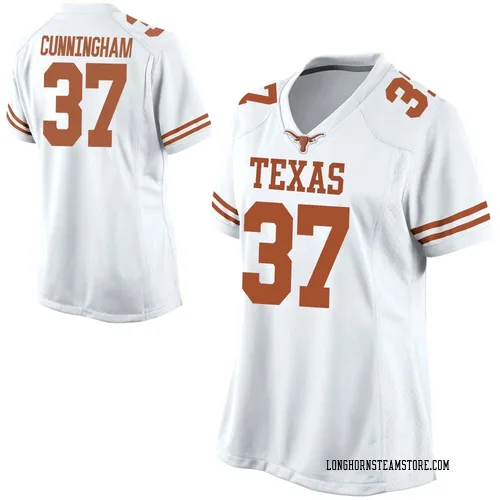 Women's Nike Jonathan Cunningham Texas Longhorns Game White Football College Jersey